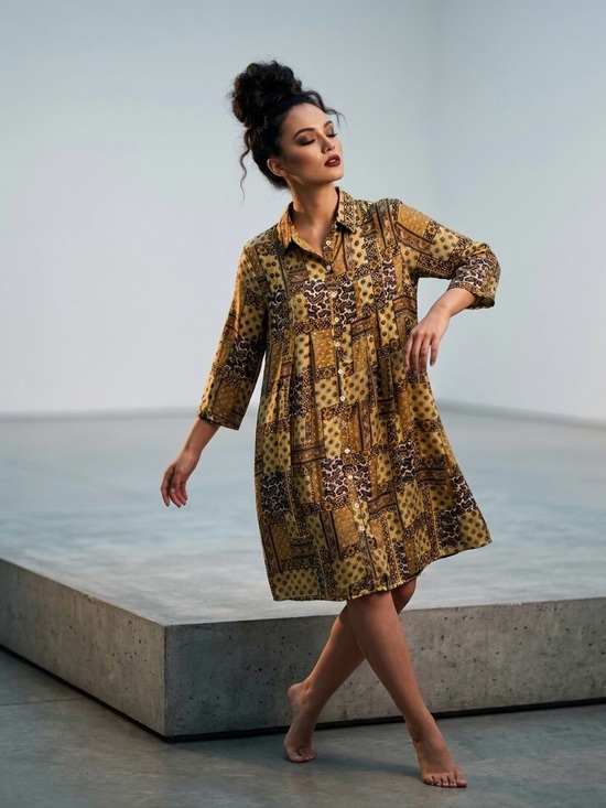 One Society Dresses & Skirts - One Society 100% Silk Patchwork Paisley Boho Tunic Dress | Medium